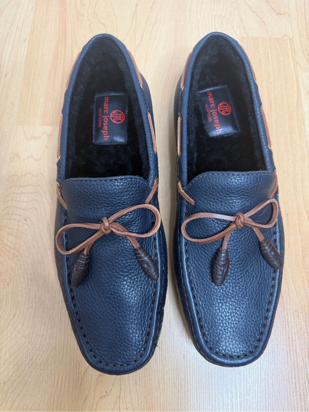 Marc Joseph Rockefeller Navy Leather Loafers EU 41/US 8